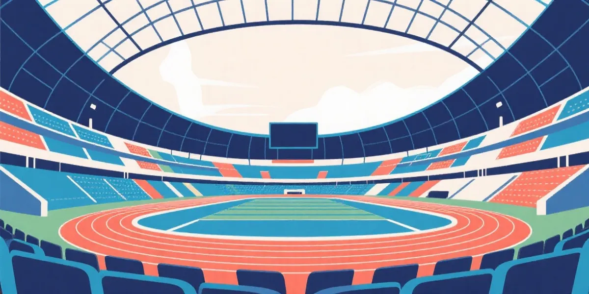 体育平台资讯与赛事抽象插画